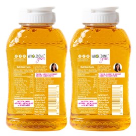 Wholesome Yum Zero Sugar Honey Substitute (2 Pack) - Keto Honey - Natural Sugar Free Honey Alternative With Monk Fruit & Allulose - Zero Net Carbs, Non GMO, Gluten Free, No Aftertaste (11 oz)