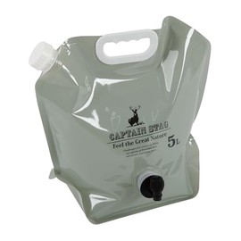 Captain Stag UW-5041 Plastic Tank, Water Tank, Water Jug, Compact Jug, 1.3 gal (5 L) Capacity, Includes Faucet, Oasis