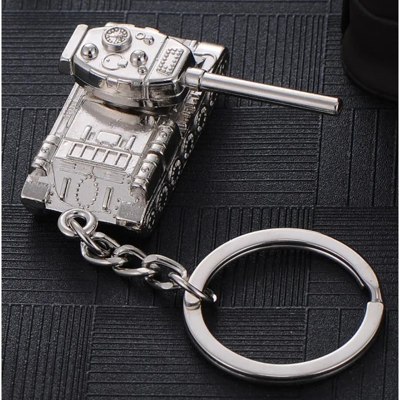 AXLorange Key Ring Tank T 34 Silver Zinc, silver
