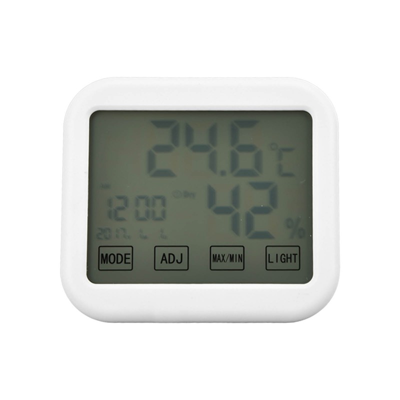 Digital Thermometer Smart Touch Settings Alarm Clock Function Temperature Humidity