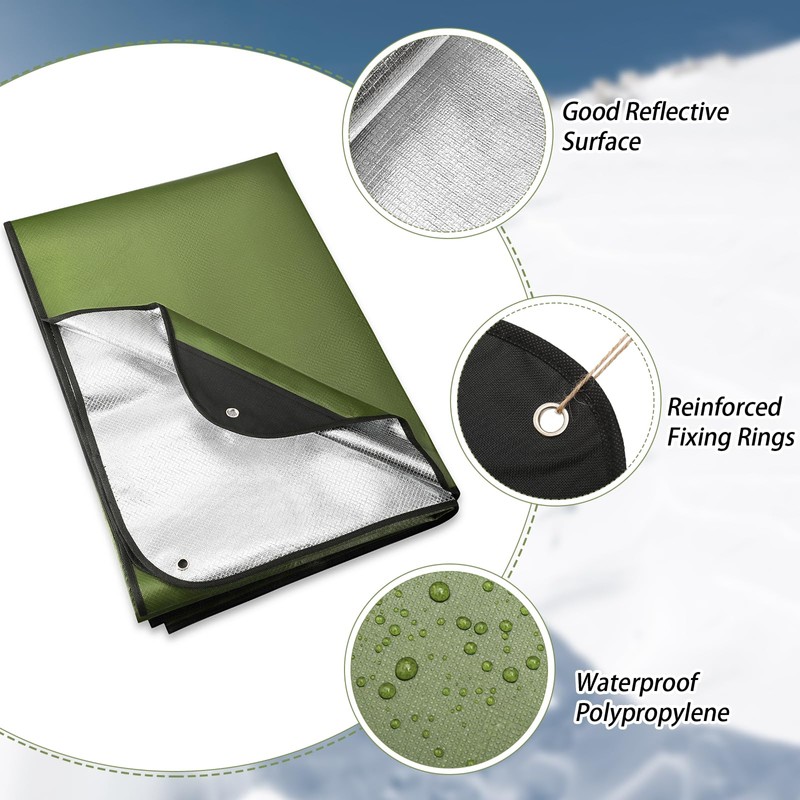 Kanayu 4 Pcs Emergency Thermal Survival Blankets 82 x 60