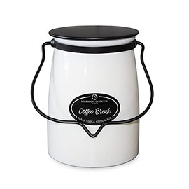 Milkhouse Candle Company - Coffee Break - Creamery Collection - 22oz Single Cotton Wick Soy Candles with Beeswax - Long Burn Time, Made in The USA - Non Toxic, Premium Scented Candles