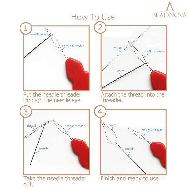 BEADNOVA Needle Threaders 20pcs Plastic Sewing Needle Threader for Sewing