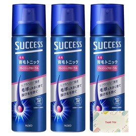 【まとめ買い 3個セット】 花王 サクセス 薬用 育毛トニック フレッシュフローラルの香り 180g + Kunutonnオリジナルロゴ入りeおまけ付