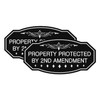 Victorian Property Protected By 2nd Amendment Sign - Easy Installation