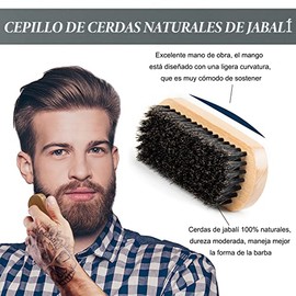 Kit para Barba Hombre, Cepillo, Peine y Tijeras, Set de Cuidado para Barba y Bigote, Ideal para Recortar, Moldear y Arreglar Barbas, Regalo para...   