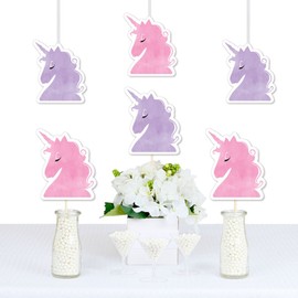 Big Dot of Happiness Rainbow Unicorn - Decorations DIY Magical Unicorn Baby Shower or Birthday Party Essentials - Set of 20