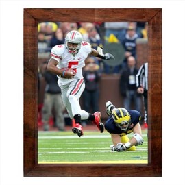 Braxton Miller - 14X17 Full Color Photo Sign With Hand Made Wood Frame PIAP #G687486
