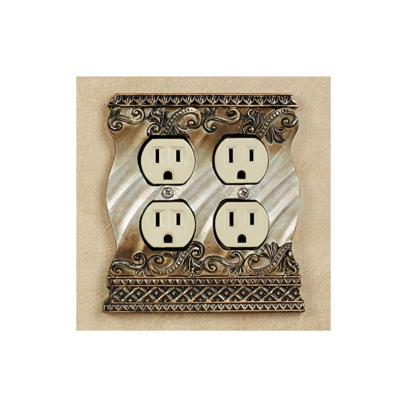 Touch of Class Monacio Double Outlet Antique Silver Double Outlet
