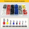 Crimpadora Terminal Cable Eléctrico 1200Pzs, Pinza Pelacable Alicates Alambre Engarzado,