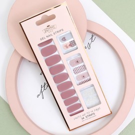 Gloss Nail Strips - UV Free, Chip Resistant, Easy to Apply & Remove, Long Lasting Gel Nail Stickers | Contains 34 Nail Wraps, 1 Nail File