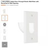Commercial Electric 1-Gang Recessed Low Voltage Cable Wall Plate -