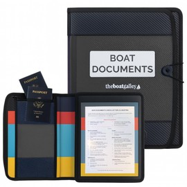 Boat Documents Organizer - Large Size Water Resistant Case for Boat Papers - Keep All Documents Safe and Organized - Boating Gifts for Men (Gray)
