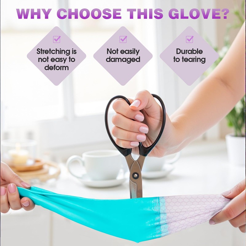 Elgood Reusable Long Sleeve Dishwashing Cleaning Gloves with Latex Free,Cotton