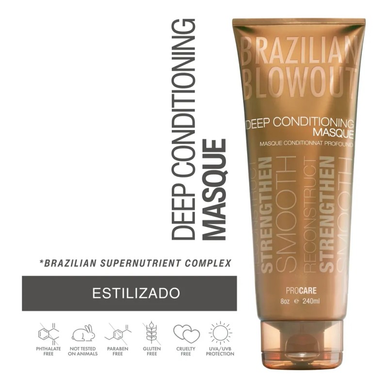 Mascarilla Hidratacion Profunda Brazilian Blowout Deep 240ml