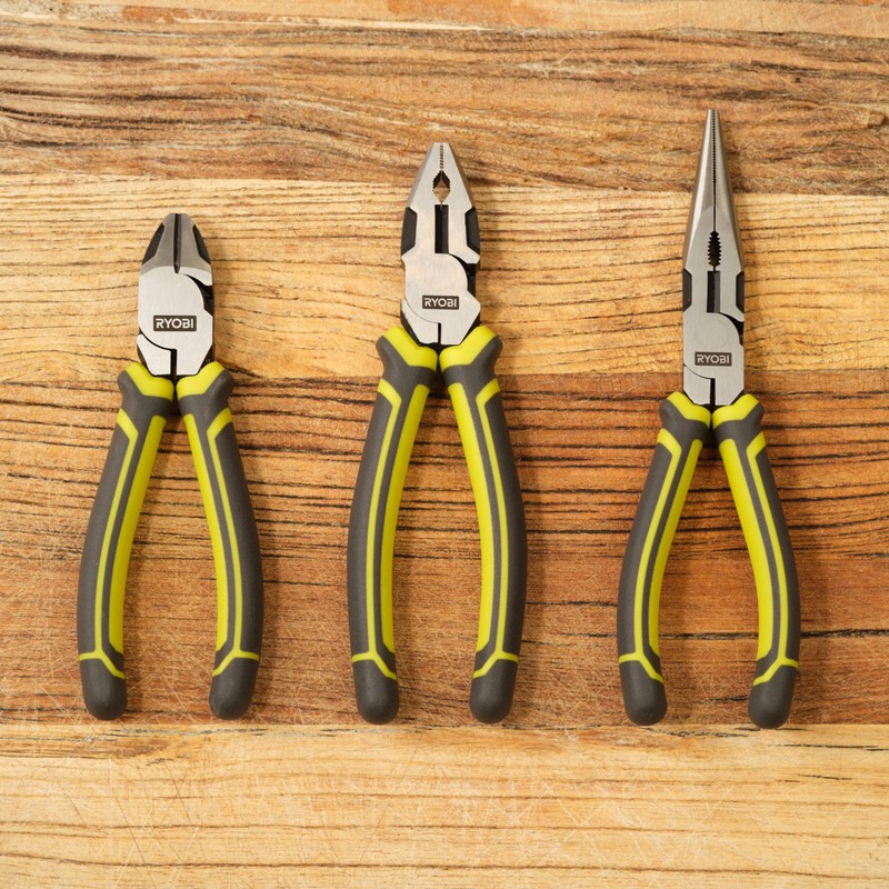 Ryobi RHCP180 180 mm Combination Pliers, Green & Antracite