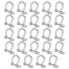 Axigundaone 24Pcs D Ring Shackles 1/4 Inch, Stainless Steel Clevis
