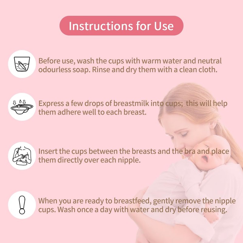 Momlacto The Original Silver Nursing Cups, Nipple Shields for Nursing