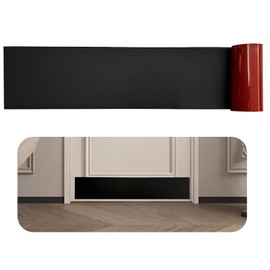 BAJIAOREN Silicone Rubber Door Kick Plate 8x30 Inch Self Adhesive Black Cut-to-Fit KickPlates for 27-30 32 Inch Wide Bottom of Doors Peel and Stick On 8''x30''