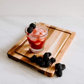 Villa Acacia Small Wood Cutting Board - 12 Inch Wooden Board for Fruits and Vegetables