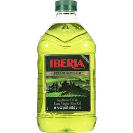 Iberia Premium Blend, Sunflower Oil & Extra Virgin Olive Oil, High Heat Frying, 68 Fl Oz