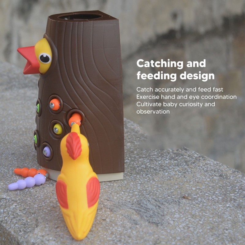 Magnetic Woodpecker Game Improve Coordination Keep Focusing Educational Woodpecker Toy