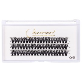 Lunamoon DIY Cluster Eyelashes, Individual Eyelashes for Eyelash Extension, DIY Individual Lashes, Clusters, Individual False Eyelashes, Cluster Lashes, DIY Eyelash Extension (40D-D-0.07, 12 mm x 3)