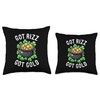 Got Rizz Got Gold Shamrock St. Patrick's Day Throw Pillow
