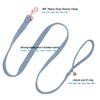 DOGWONG Cotton Dog Collar and Leash Set Blue Pet Collar