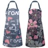 2 Pcs Water Proof Aprons for Women, Adjustable Cooking Kitchen