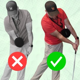 Golf Swing Inflatable Ball Trainer – Inflatable Swing Training Aid for Arm Connection & Posture Correction – Perfect for Full Swing, Chipping & Putting