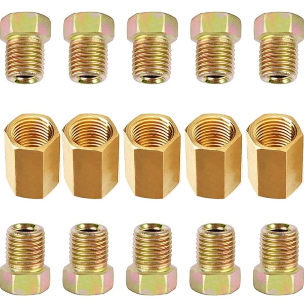 Unbranded High-Quality Metric 7/16-24 Brake Line Fittings Assortment - 15
