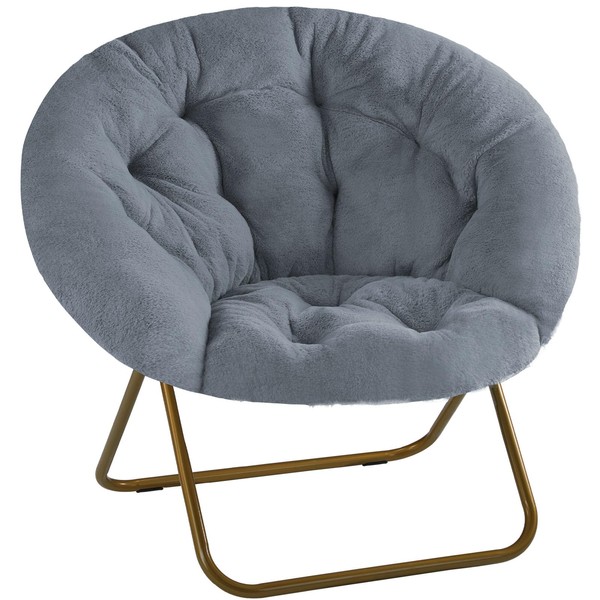 Elevon Saucer Chair Faux Fur with Soft and Thick Padded