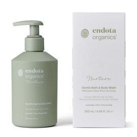 endota Organics Nurture Gentle Bath and Body Wash 250 ml, a Gentle and Natural Baby Shampoo, Bath and Body wash to Cleanse and Calm Their Skin.