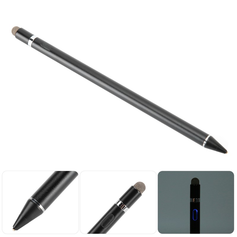 Stylus Pen Black for IOS/Android Universal 2-In-1 Active Capacitive Touch