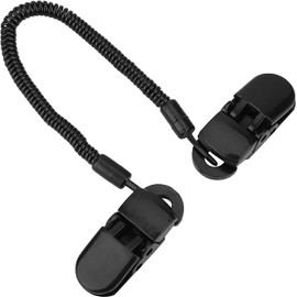 Keenso Cap Retainers 3pcs Black Cap Retainer Hat Clip para el Titular de la Ropa de Pesca y el Cable en Espiral Accesorios De Ropa Y Calzado De Pesca