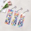 pigpigboss 3 Pieces Cat Diamond Painting Bookmark Kit, Flower Cat