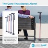 HurryCane HCANE-BL-C2 Freedom Edition Foldable Walking Cane with T Handle,