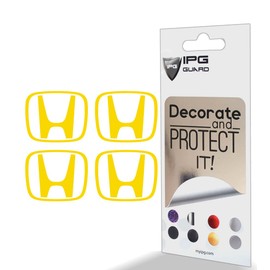 IPG Compatible with Crosstour Accord Element CRV CRZ Ridgeline Odyssey Pilot Logo Center Cap Overlay Wheel Tire Decals Stickers (Logo: 2.25" / Center Cap:2.75")(4 Units) (Gloss Yellow)