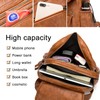 Monitika Women's Leather Waterproof Large Capacity Fashion Leisure School Backpacks,
