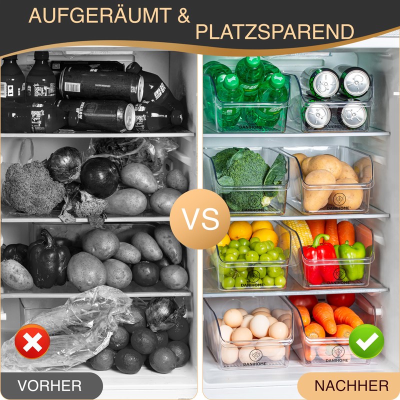DANIHOME® Set of 2 Storage Boxes Kitchen & Kitchen Organiser