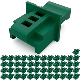 hb-digital 50 Pieces RJ45 Dust Cover Caps LAN Network Sockets Protection Plugs Against Dust Dirt Blanking Plugs for Patch Panel Switch Router Network Socket Cover for Ethernet Connection - Green