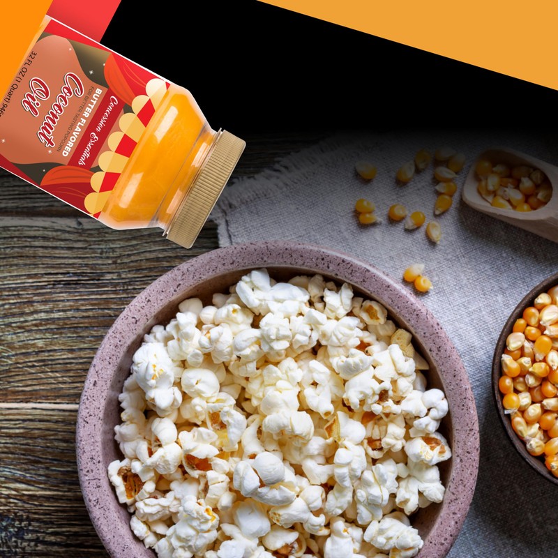 Concession Essentials- 32oz Buttery Popcorn Coconut Oil - Pack of