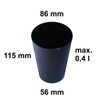 S&S-Shop 20 Plastic Drinking Cups 0.4 L – Black –