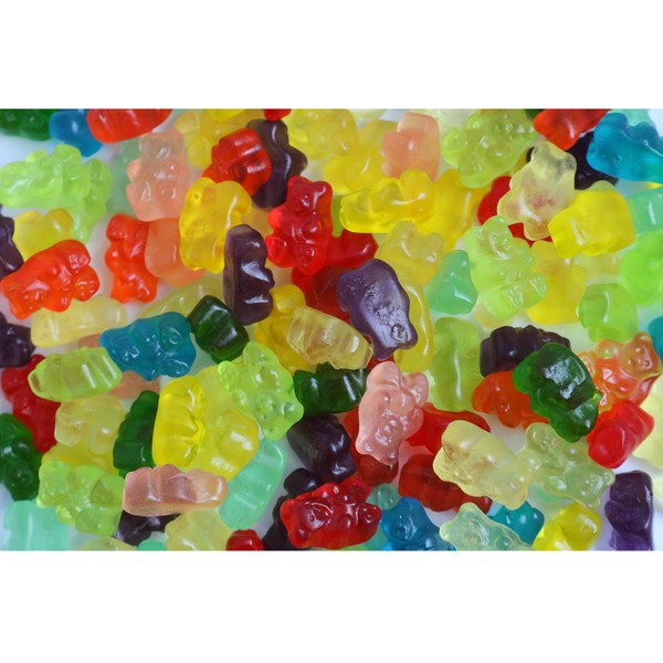 FirstChoiceCandy 12 Flavor Assorted Gummi Bears Mix Fresh Fruit Flavor Gummy Candy 2 LB