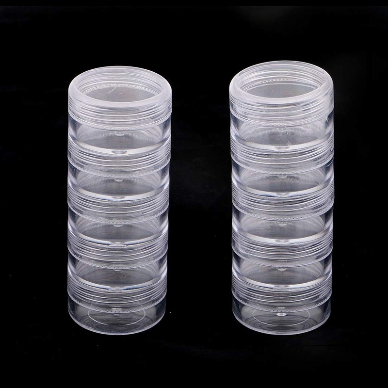 Clear Empty 10 Gram/ 10ML Plastic Pot Jars, Cosmetic Containers