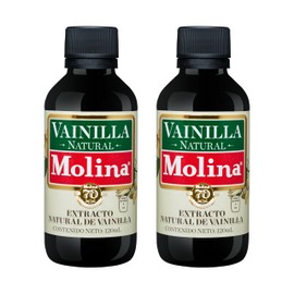 2 Pack de Extracto Natural de Vainilla Molina | 120 ml | Vainilla Líquida | De Vainas de Vainilla | Presentación de 120 ml | Kosher | Para Repostería Fina | Postres y Bebidas | Gourmet