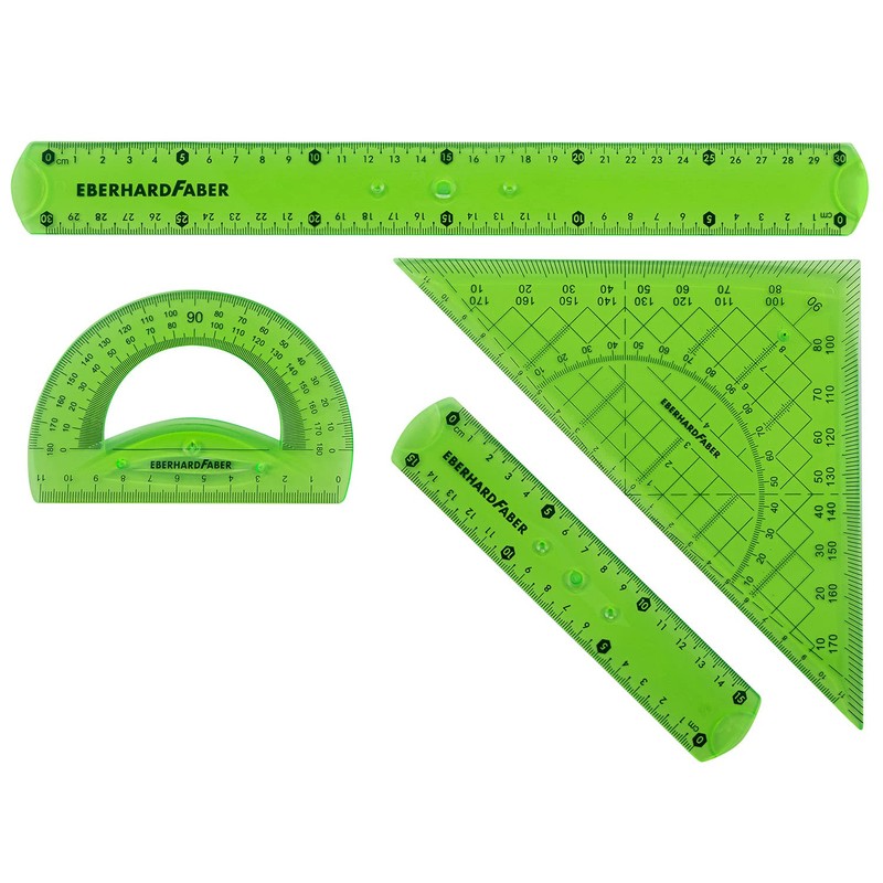 Eberhard Faber 570005 Geometry Set with 2 Rulers (Approx. 15