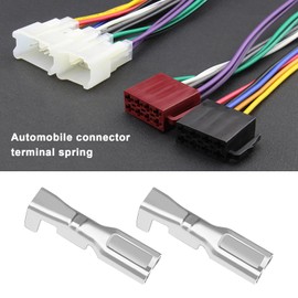 VGOL 100pcs Car Speaker Mini Toggle Switch 2.2mm Female Quick Connector Crimp Connector Spade Terminal Automotive Wiring Terminal, Silver