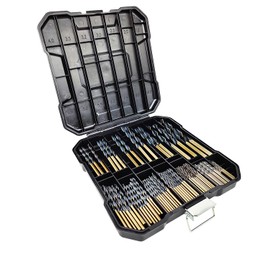 99PCS Drill Bit Set, Premium HSS Black Gold Coated Twist Drill Bits,Hex Shank Jobber for Metal, Aluminum Alloy, Plastic and Wood, 1/16" to 3/8" Drill with Plastic Storage Case